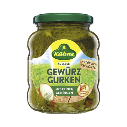 Kühne Gewürzgurken Auslese 330g foodpipe [Lebensmittel-Lieferservice Rostock]