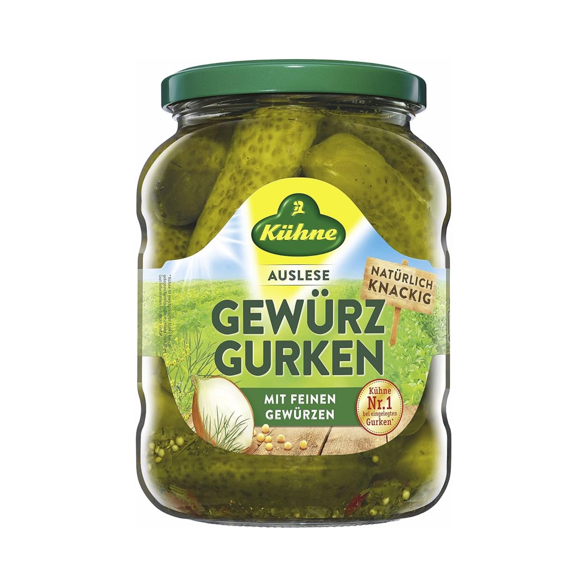 Kühne Gewürzgurken Auslese 670g foodpipe [Lebensmittel-Lieferservice Rostock]