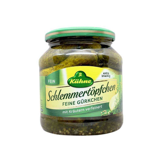 Kühne Schlemmertöpfchen feine Gürkchen 530g foodpipe [Lebensmittel-Lieferservice Rostock]