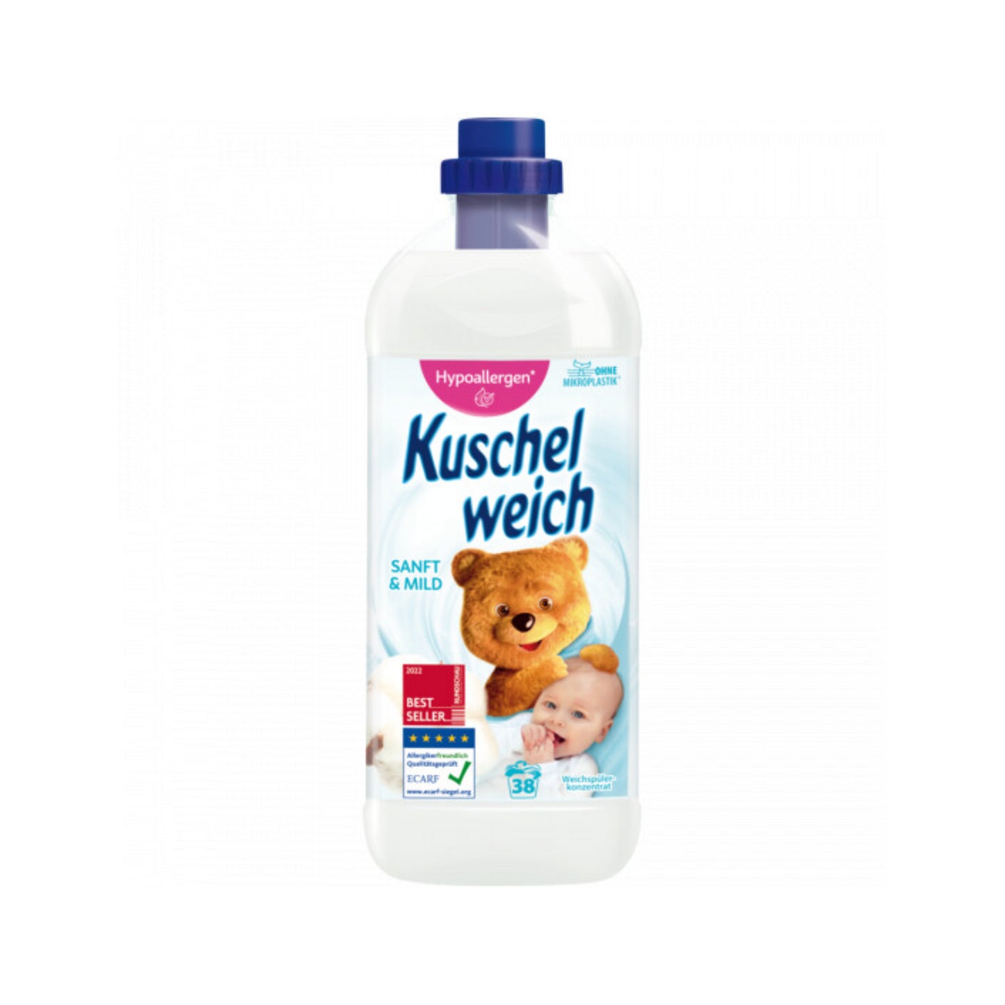 Kuschelweich Weichspüler Sanft&Mild 38WL 1l foodpipe [Lebensmittel-Lieferservice Rostock]