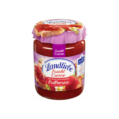 Landliebe Fruchtcreme Erdbeere fein passiert 200g foodpipe [Lebensmittel-Lieferservice Rostock]