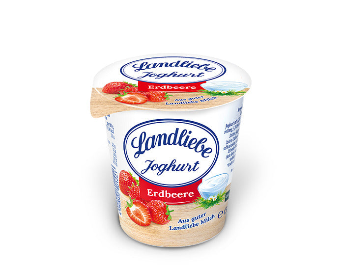 Landliebe Fruchtjoghurt Erdbeere 3,8% 150g foodpipe [Lebensmittel-Lieferservice Rostock]