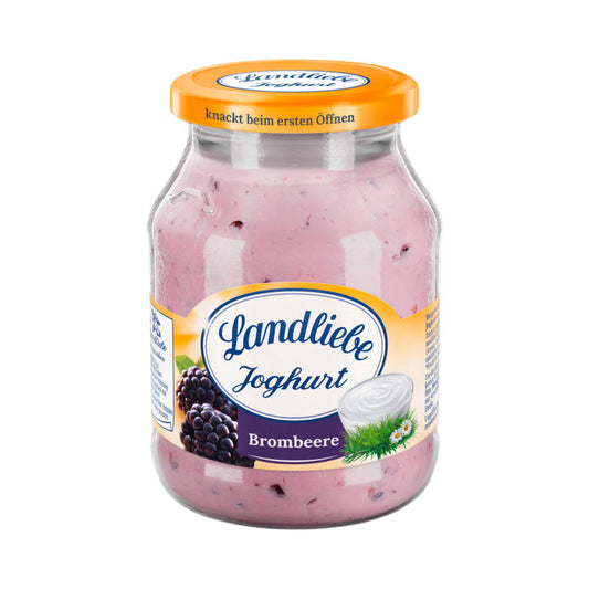 Landliebe Joghurt mit erlesenen Brombeere 3,8% 500g MW foodpipe [Lebensmittel-Lieferservice Rostock]