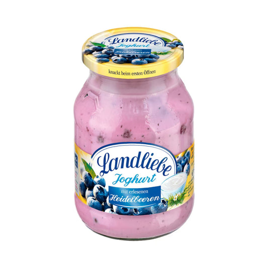 Landliebe Joghurt mit erlesenen Heidelbeere 3,8% 500g MW foodpipe [Lebensmittel-Lieferservice Rostock]