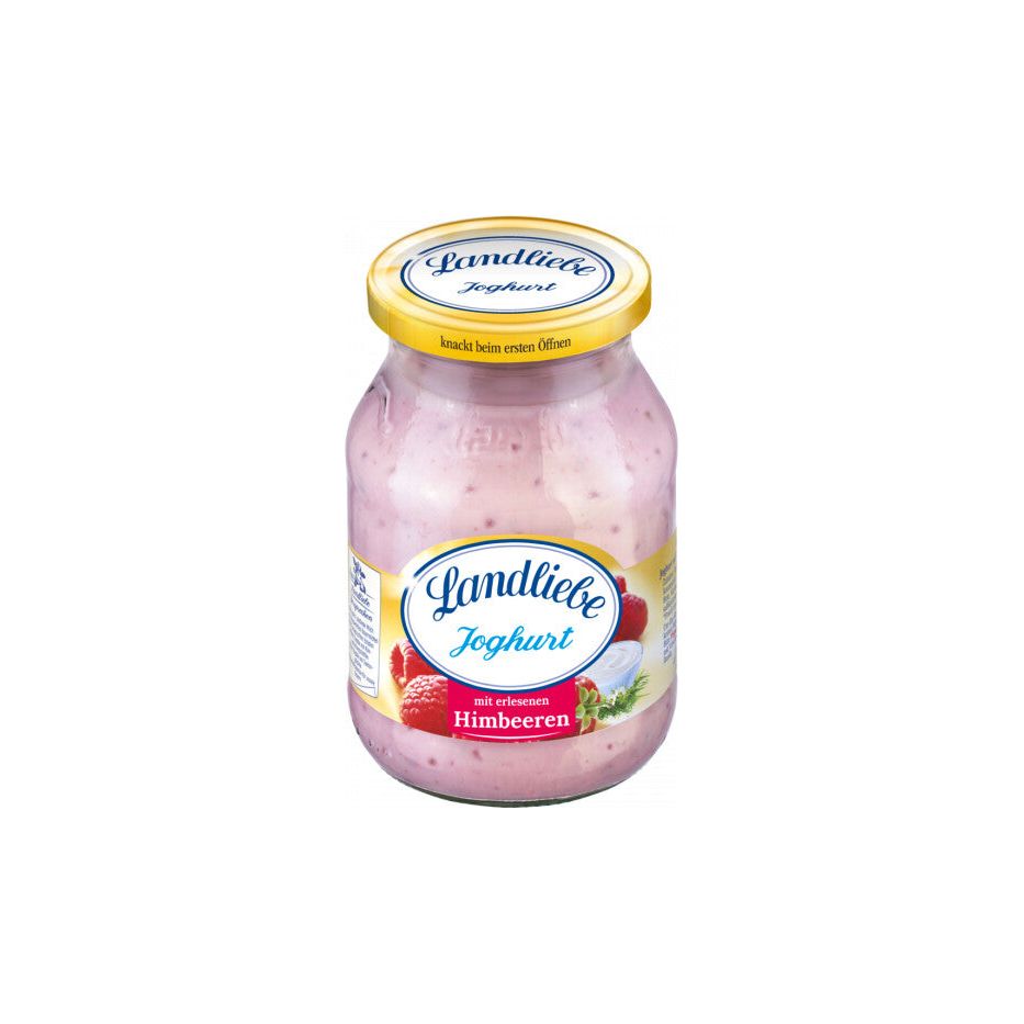 Landliebe Joghurt mit erlesenen Himbeere 3,8% 500g MW foodpipe [Lebensmittel-Lieferservice Rostock]