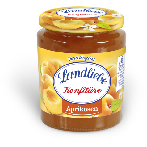 Landliebe Konfitüre Extra Aprikose 340g foodpipe [Lebensmittel-Lieferservice Rostock]