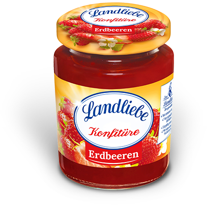 Landliebe Konfitüre Extra Erdbeere 340g foodpipe [Lebensmittel-Lieferservice Rostock]