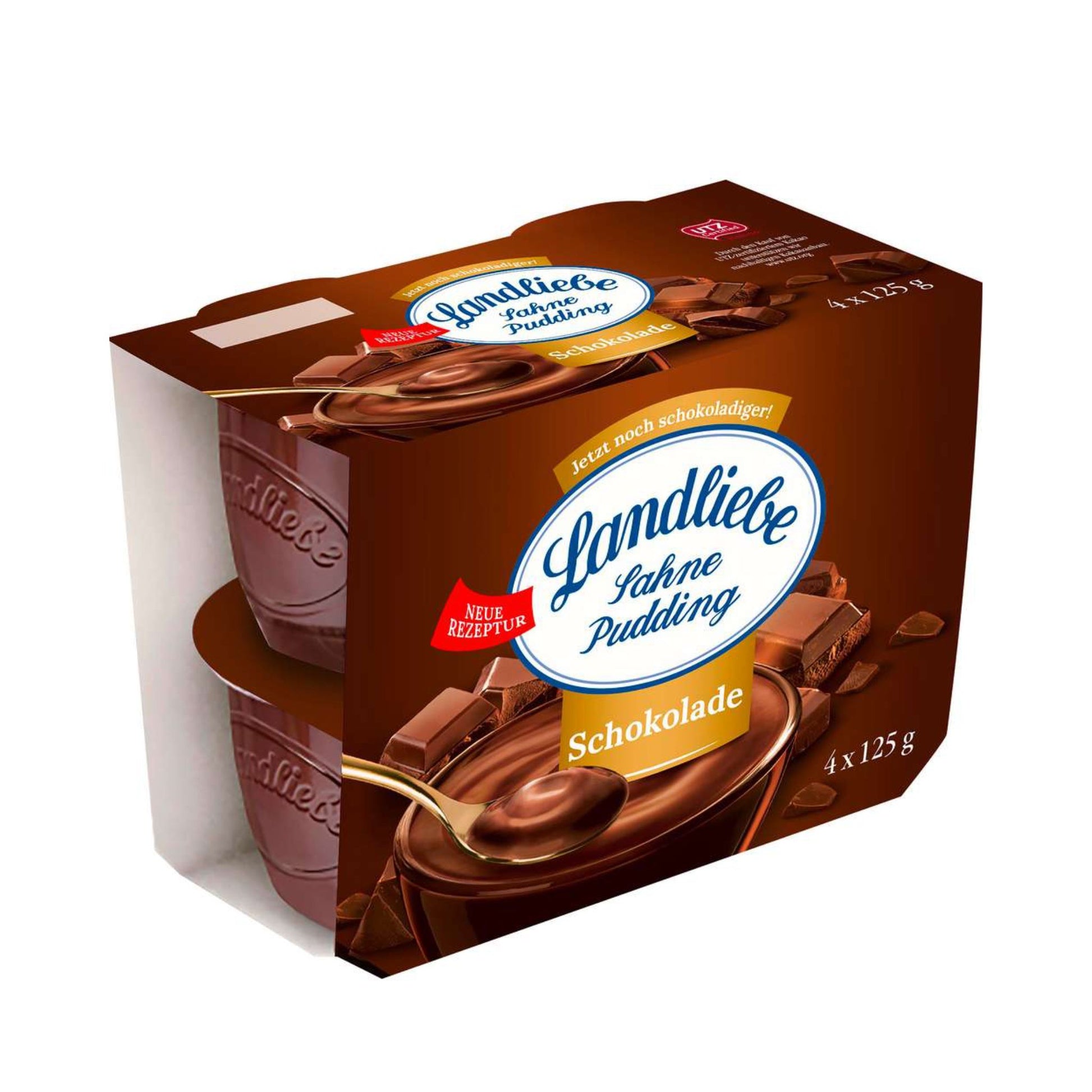 Landliebe Sahnepudding Schokolade 4x125g foodpipe [Lebensmittel-Lieferservice Rostock]