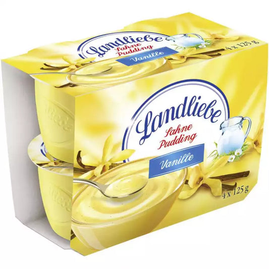 Landliebe Sahnepudding Vanille 4x125g foodpipe [Lebensmittel-Lieferservice Rostock]