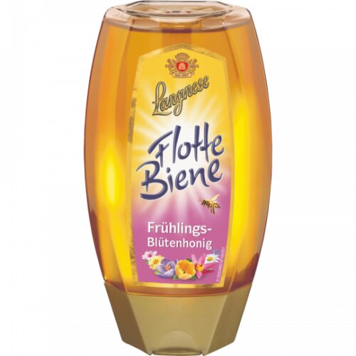Langnese Flotte Biene Frühlings-Blütenhonig 250g foodpipe [Lebensmittel-Lieferservice Rostock]
