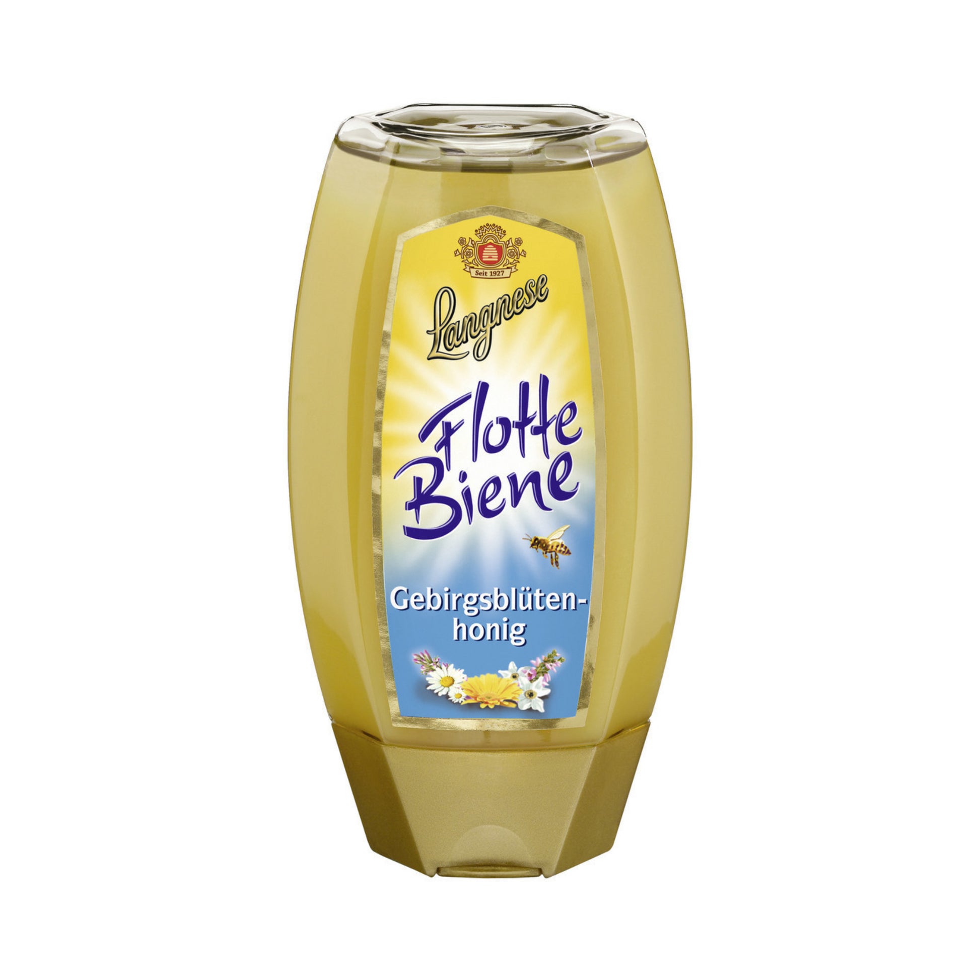 Langnese Flotte Biene Gebirgsblüten Honig cremig 250g foodpipe [Lebensmittel-Lieferservice Rostock]