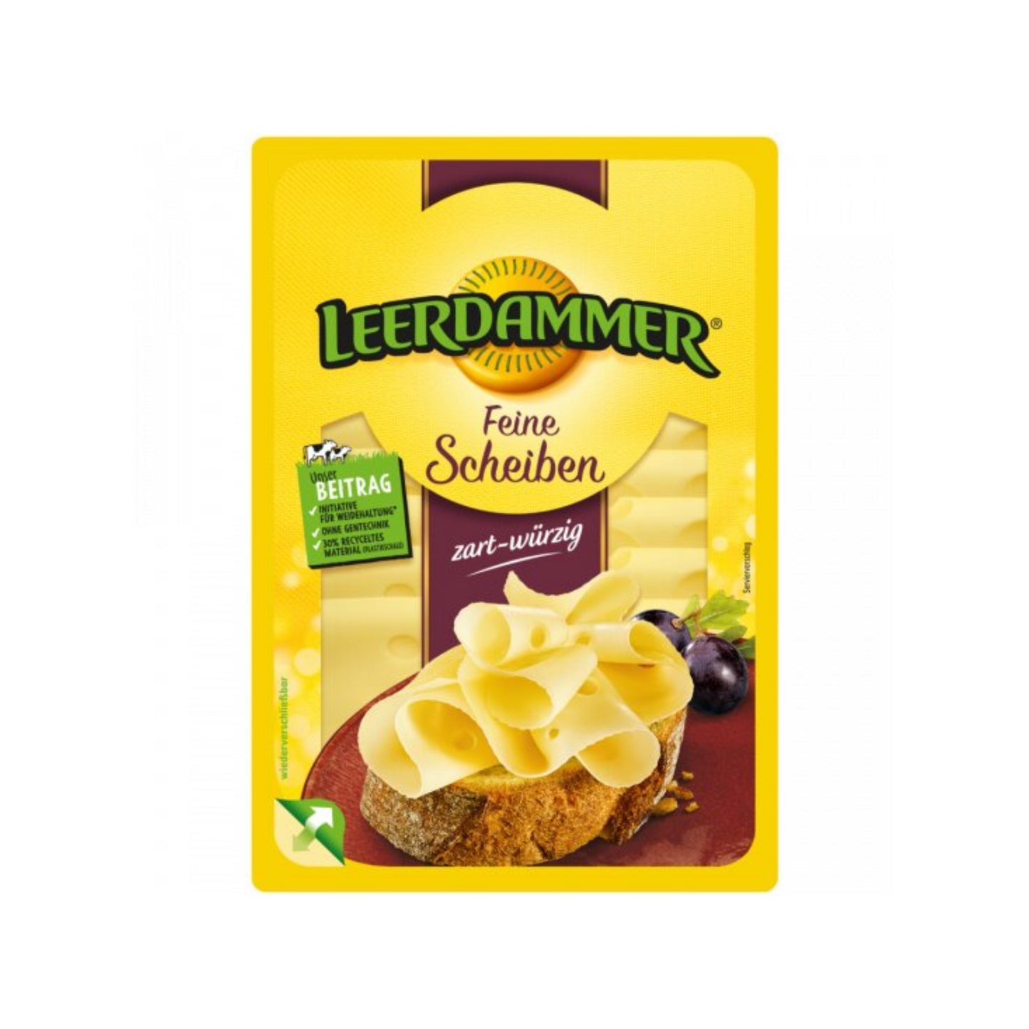 Leerdammer Fein Würzig 48% 100g foodpipe [Lebensmittel-Lieferservice Rostock]