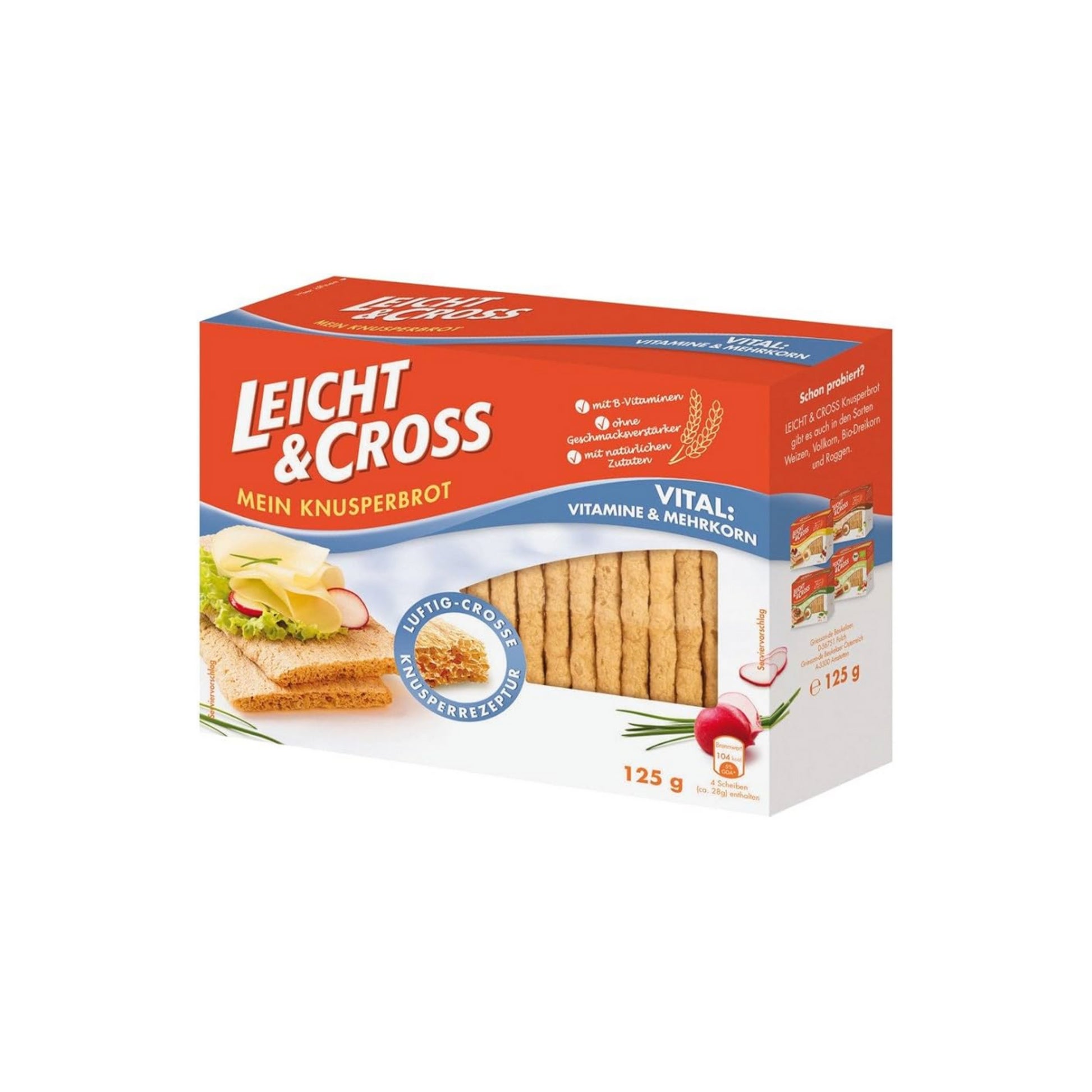 Leicht&Cross Vital Knusperbrot 125g foodpipe [Lebensmittel-Lieferservice Rostock]