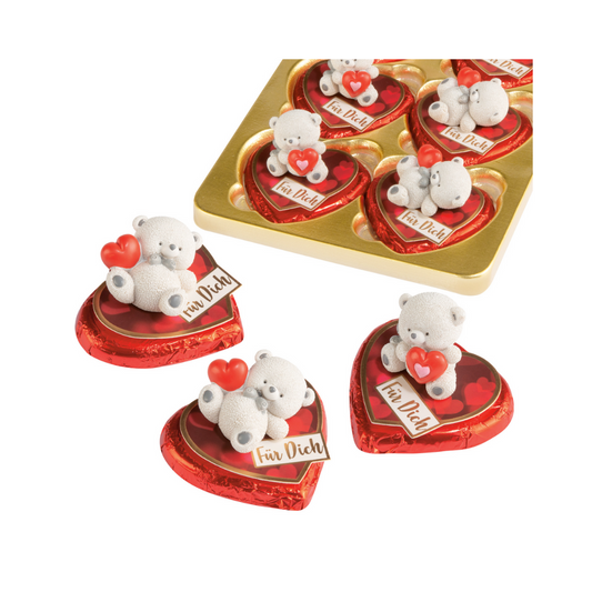 Günthart Polyresin-Bär auf Pralinenherz 47g