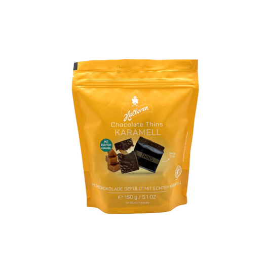 Halloren Chocolate Thins Caramel 150g
