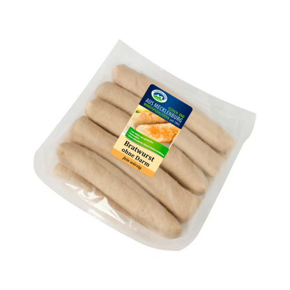Ludwigsluster Bratwurst ohne Darm 3x100g foodpipe [Lebensmittel-Lieferservice Rostock]