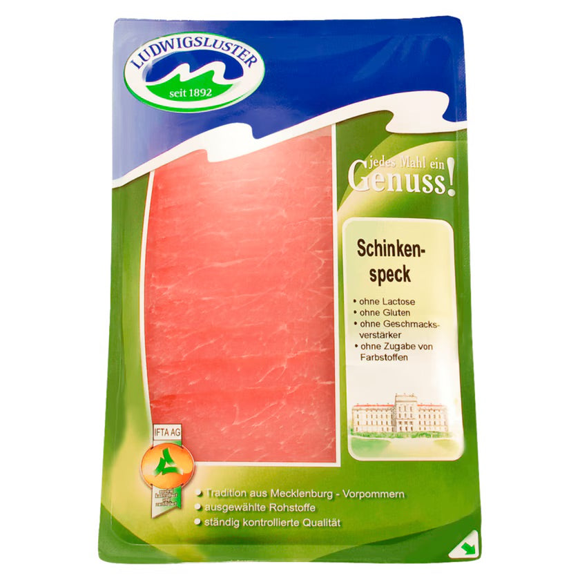 Ludwigsluster Schinkenspeck 100g foodpipe [Lebensmittel-Lieferservice Rostock]