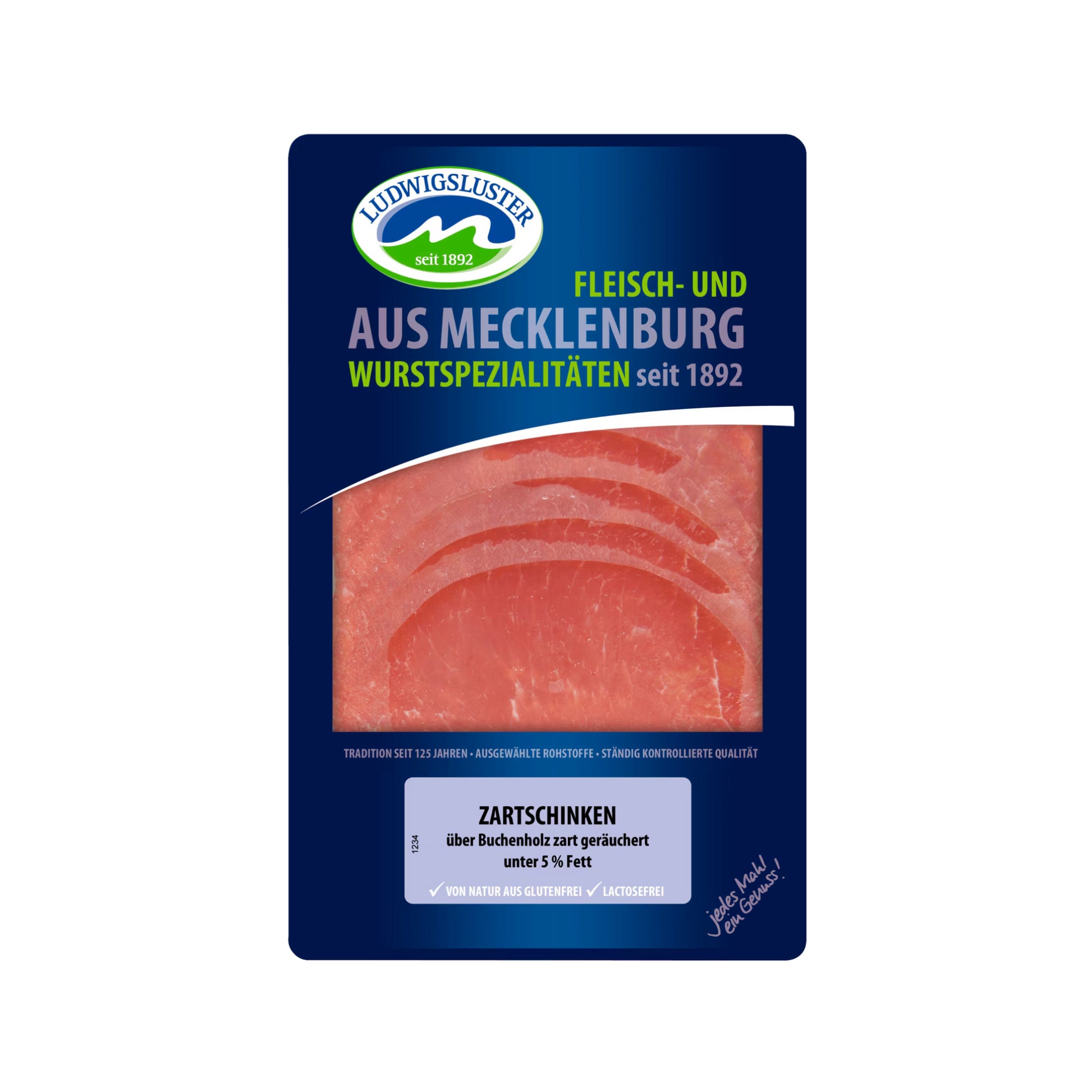 Ludwigsluster Zartschinken 100g foodpipe [Lebensmittel-Lieferservice Rostock]