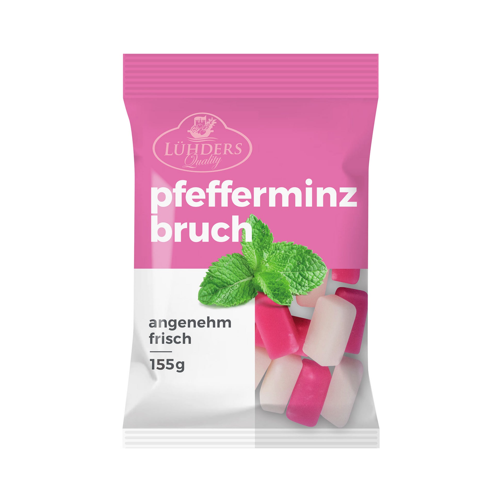 Lühders Pfefferminz-Bruch 155g foodpipe [Lebensmittel-Lieferservice Rostock]