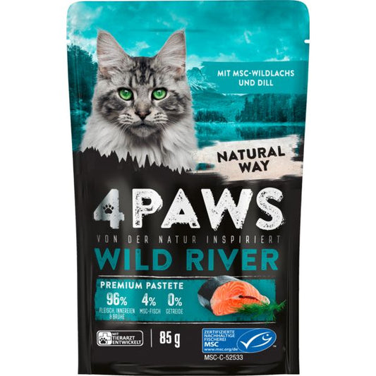 MSC 4Paws wild river Wildlachs und Dill 85g foodpipe [Lebensmittel-Lieferservice Rostock]