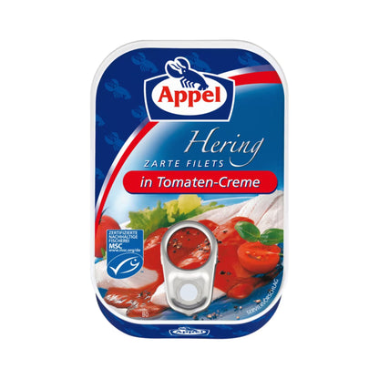 MSC Appel Heringsfilets Tomaten-Creme 100g foodpipe [Lebensmittel-Lieferservice Rostock]