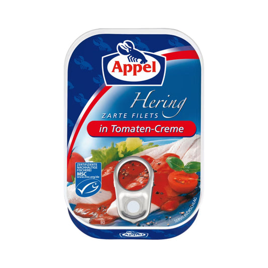 MSC Appel Heringsfilets Tomaten-Creme 100g foodpipe [Lebensmittel-Lieferservice Rostock]