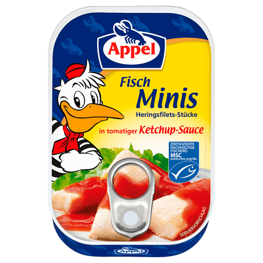 MSC Appel Hits für Kids Fisch-Minis in Ketchup-Sauce 100g foodpipe [Lebensmittel-Lieferservice Rostock]