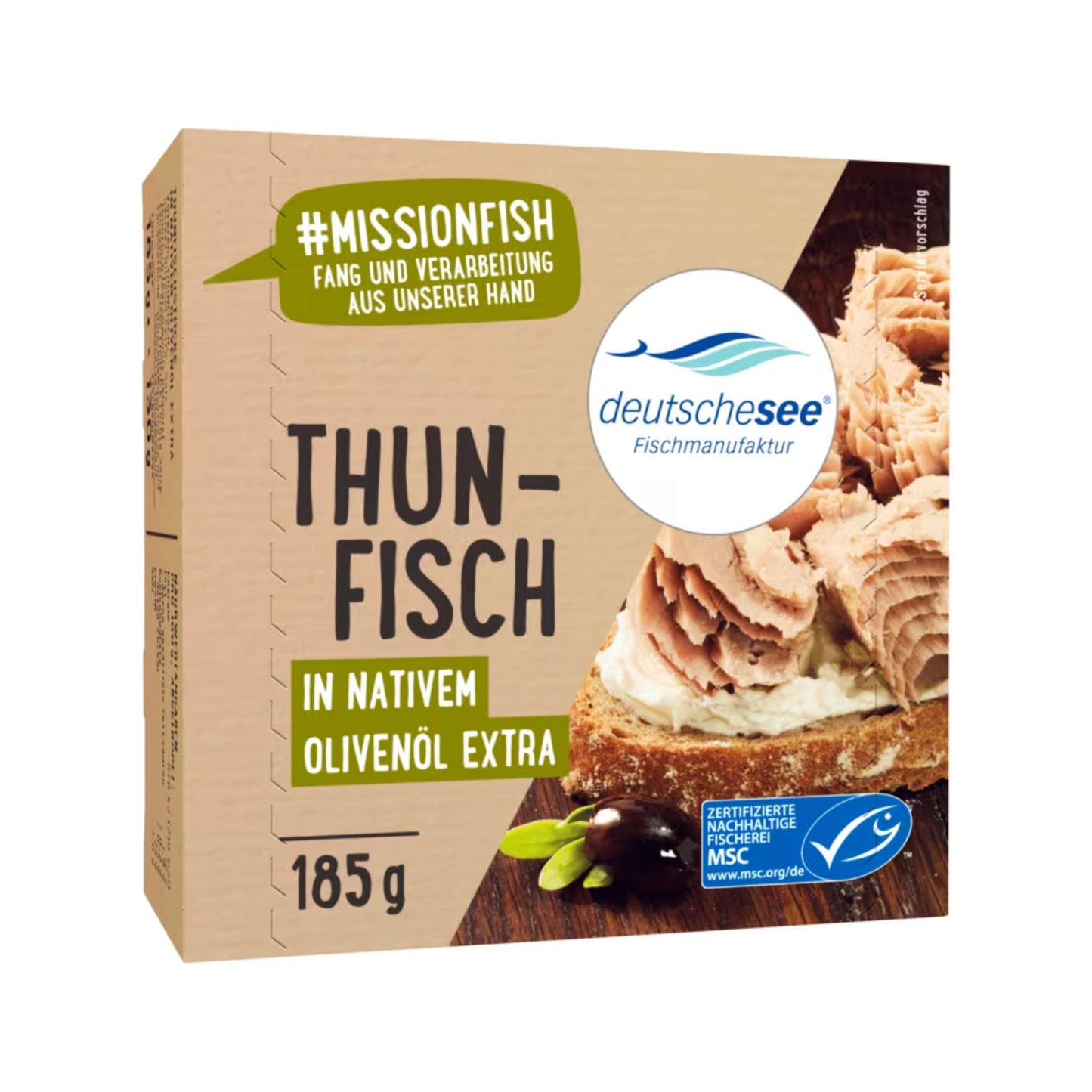 MSC Deutsche See Thunfisch in Olivenöl 185g foodpipe [Lebensmittel-Lieferservice Rostock]