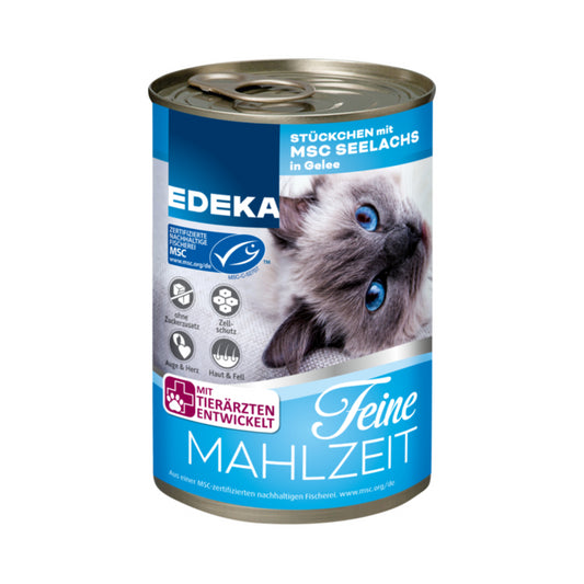 MSC EDEKA Feine Mahlzeit Stückchen mit Seelachs in Gelee 400g foodpipe [Lebensmittel-Lieferservice Rostock]