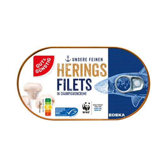 MSC GUT&GÜNSTIG Heringsfilets in Champignoncreme 200g foodpipe [Lebensmittel-Lieferservice Rostock]