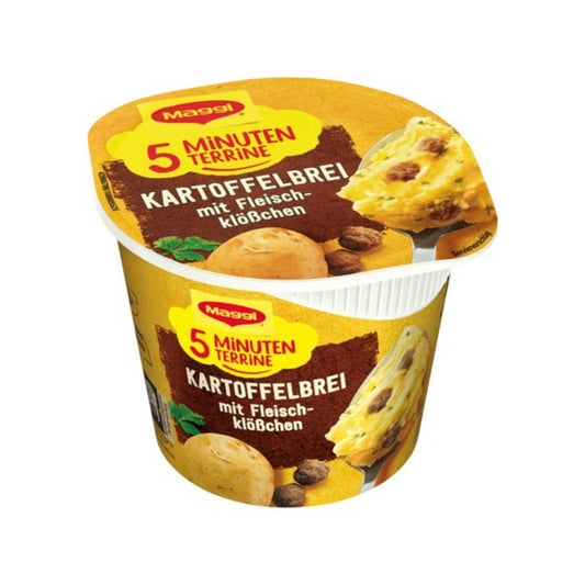 Maggi 5 Minuten Terrine Kartoffelbrei mit Fleischklößchen 46g foodpipe [Lebensmittel-Lieferservice Rostock]