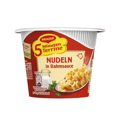 Maggi 5 Minuten Terrine Nudeln Rahmsauce 61g foodpipe [Lebensmittel-Lieferservice Rostock]