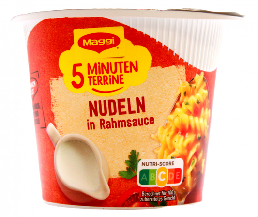 Maggi 5 Minuten Terrine Nudeln Rahmsauce 61g foodpipe [Lebensmittel-Lieferservice Rostock]