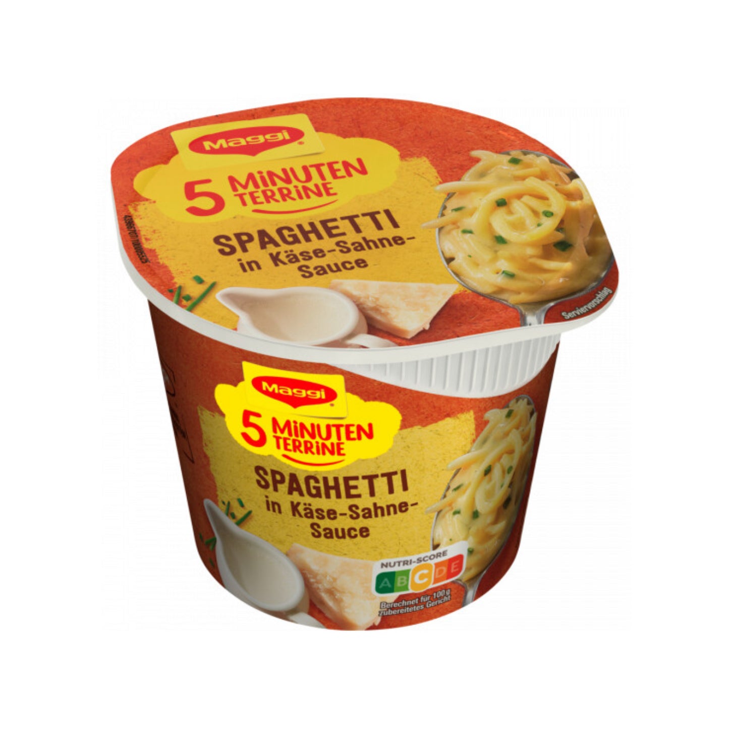 Maggi 5 Minuten Terrine Spaghetti Käse Sahne Sauce 62g foodpipe [Lebensmittel-Lieferservice Rostock]