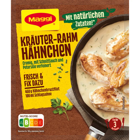 Maggi Fix Kräuter Rahm Hähnchen 35g foodpipe [Lebensmittel-Lieferservice Rostock]