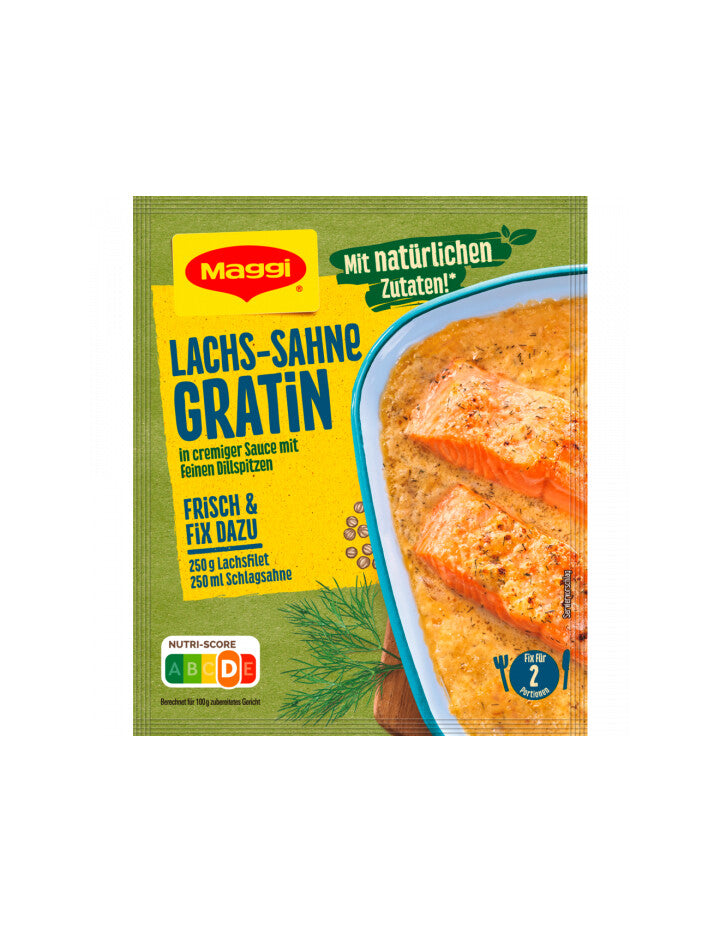 Maggi Fix Lachs Sahne Gratin 26g foodpipe [Lebensmittel-Lieferservice Rostock]