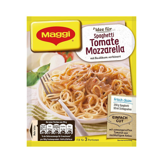 Maggi Fix Spaghetti Tomate Mozzarella 40g foodpipe [Lebensmittel-Lieferservice Rostock]