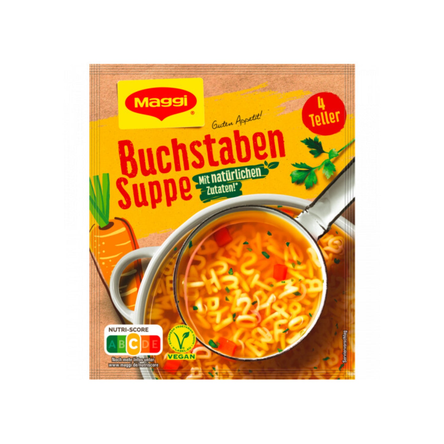 Maggi Guten Appetit Buchstaben Suppe für 1l foodpipe [Lebensmittel-Lieferservice Rostock]