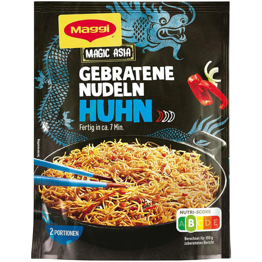 Maggi Magic Asia Gebratene Nudeln mit Huhn 121g foodpipe [Lebensmittel-Lieferservice Rostock]