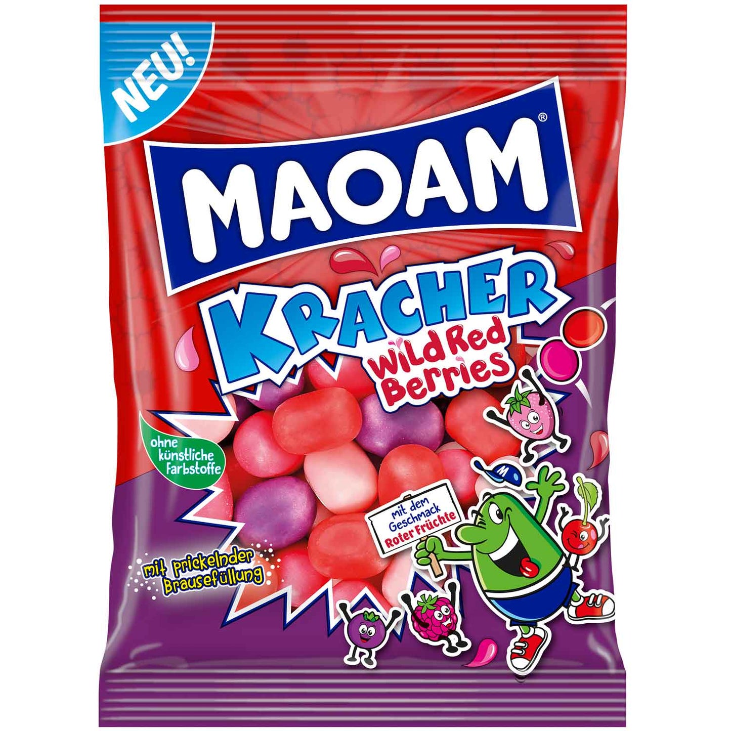 Maoam Kracher Wild Red Berries 200g foodpipe [Lebensmittel-Lieferservice Rostock]