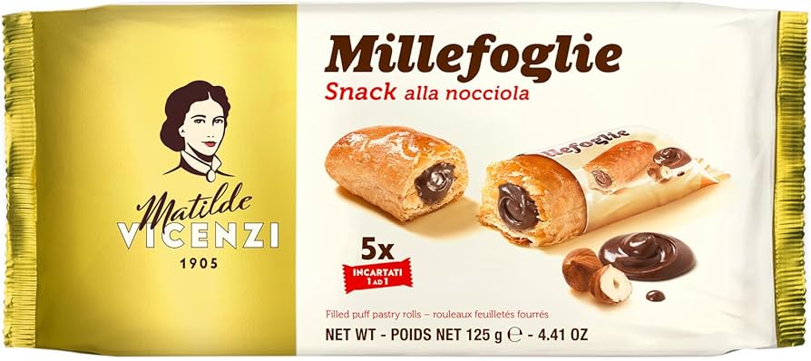 Matilde Vicenzi Millefoglie Minisnack Haselnuss 125g foodpipe Rostock [Lebensmittel-Lieferservice Rostock]