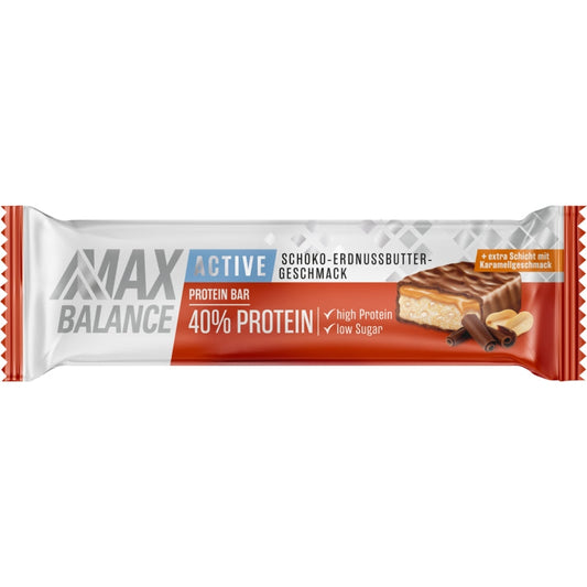 Max Balance Active Protein Bar Schoko-Erdnussbutter 40% Protein 50g foodpipe [Lebensmittel-Lieferservice Rostock]