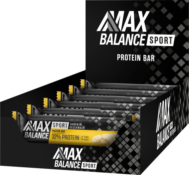 Max Balance Sport Protein Bar Banane 32% Protein 45g foodpipe [Lebensmittel-Lieferservice Rostock]