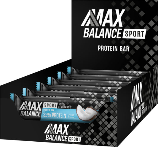 Max Balance Sport Protein Bar Kokos 32% Protein 45g foodpipe [Lebensmittel-Lieferservice Rostock]