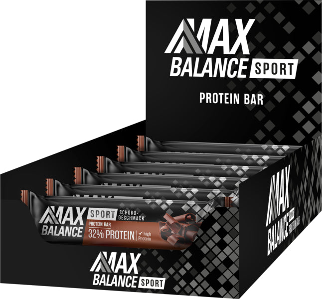 Max Balance Sport Protein Bar Schoko 32% Protein 45g foodpipe [Lebensmittel-Lieferservice Rostock]