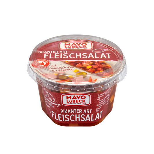 Mayo Fleischsalat pikant 200g foodpipe [Lebensmittel-Lieferservice Rostock]