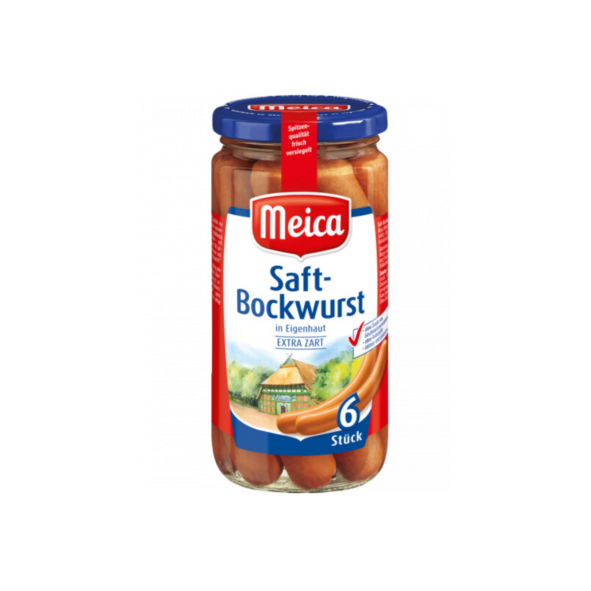 Meica Saft-Bockwurst 6ST extra zart 380g foodpipe [Lebensmittel-Lieferservice Rostock]