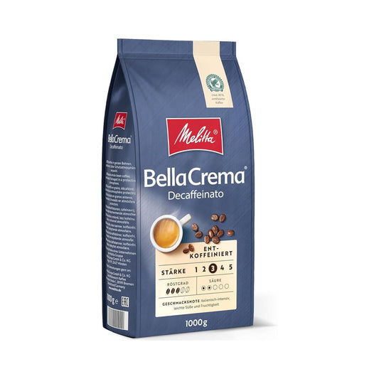 Melitta Bellacrema decaffeinated 1kg foodpipe [Lebensmittel-Lieferservice Rostock]