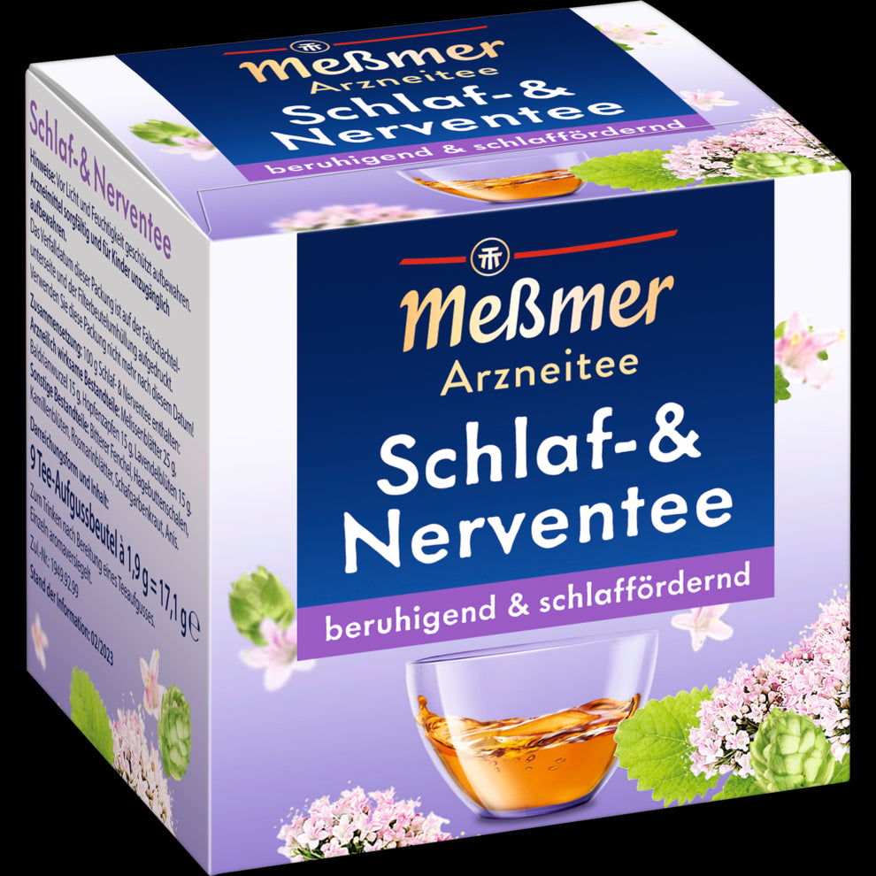 Meßmer Arzneitee Schlaf-& Nerventee beruhigend & schlaffördernd 9x1,9g foodpipe [Lebensmittel-Lieferservice Rostock]