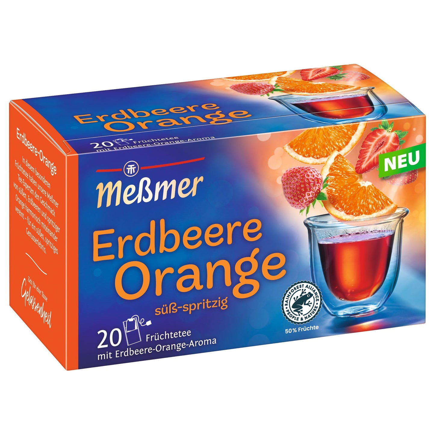 Meßmer Erdbeere-Orange 20x2,25g foodpipe [Lebensmittel-Lieferservice Rostock]